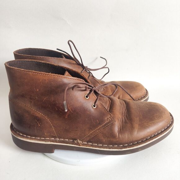 Clarks Bushacre Chukka Desert Boots Lace Up Ankle Height Deep Brown Size 14 s-l400.jpg main image 4